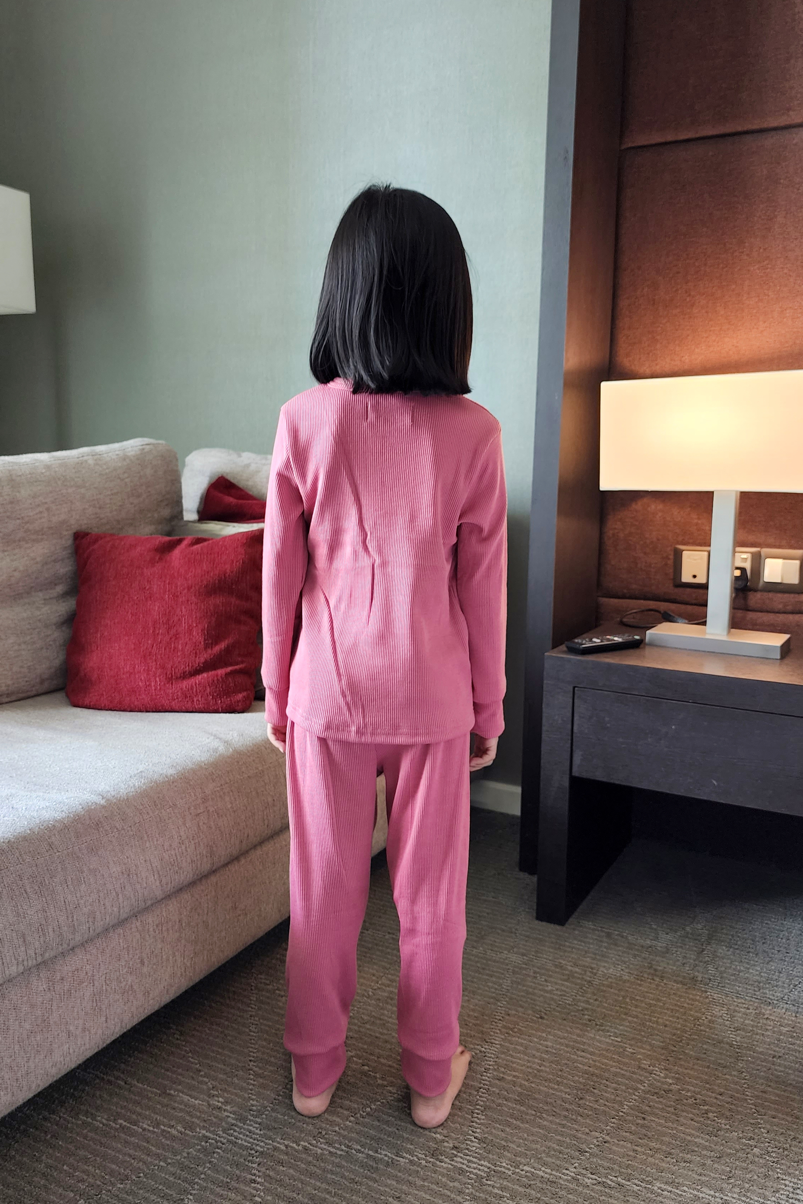 Eloque Lena Loungewear in Rouge Pink Back