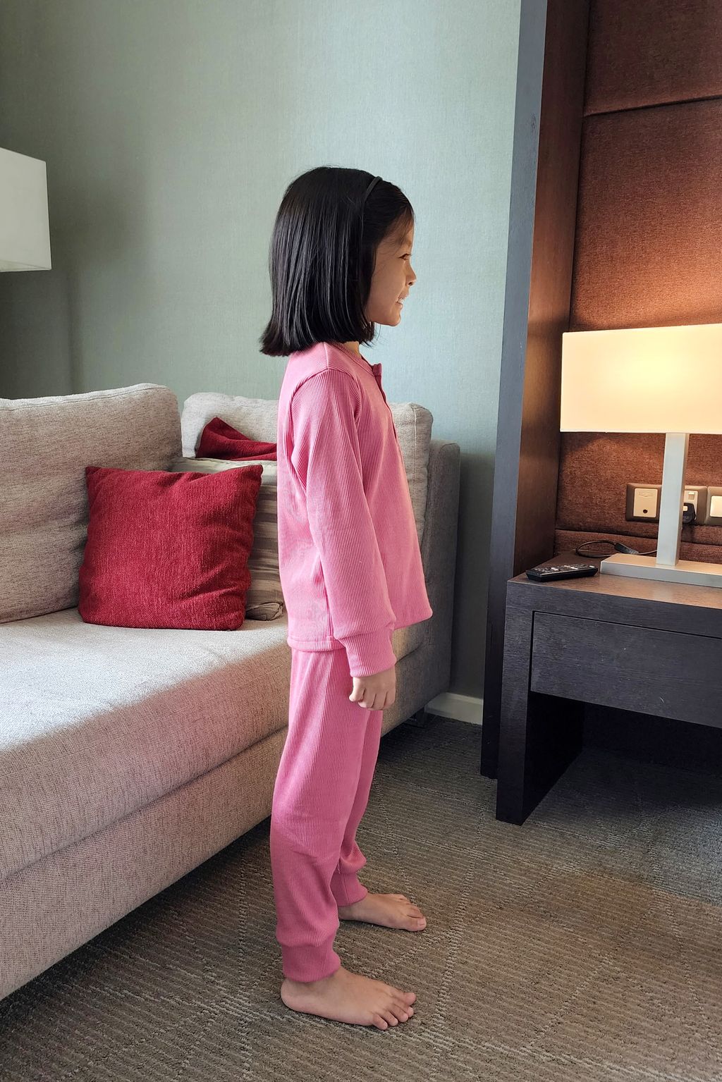 Eloque Lena Loungewear in Rouge Pink Side