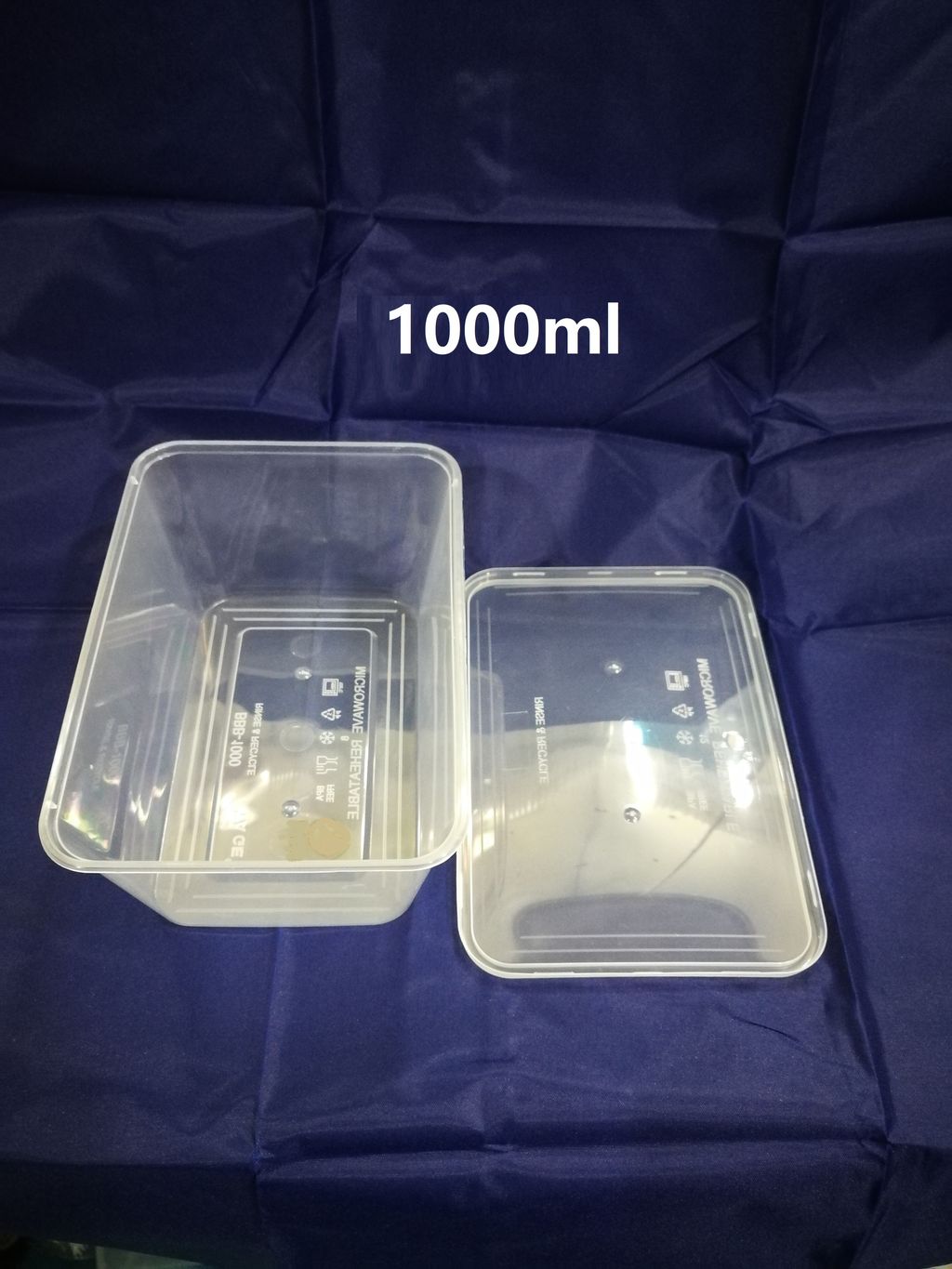 hot selling 1000ml clear rectangular disposable