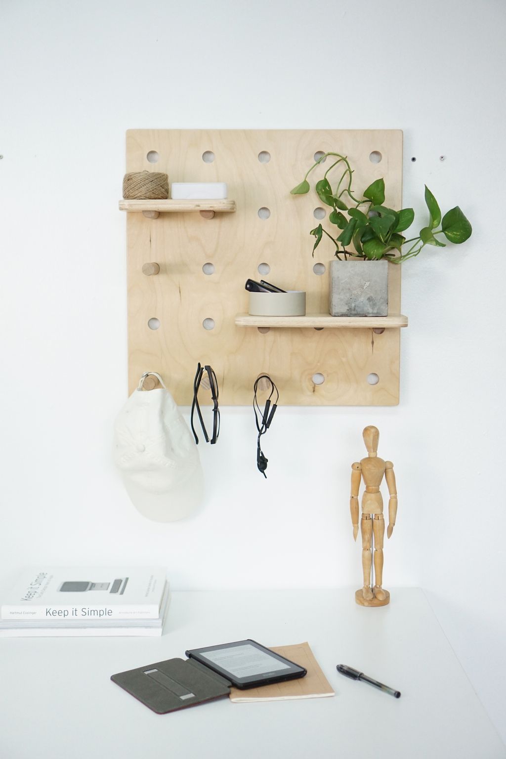 Pegboard shelving