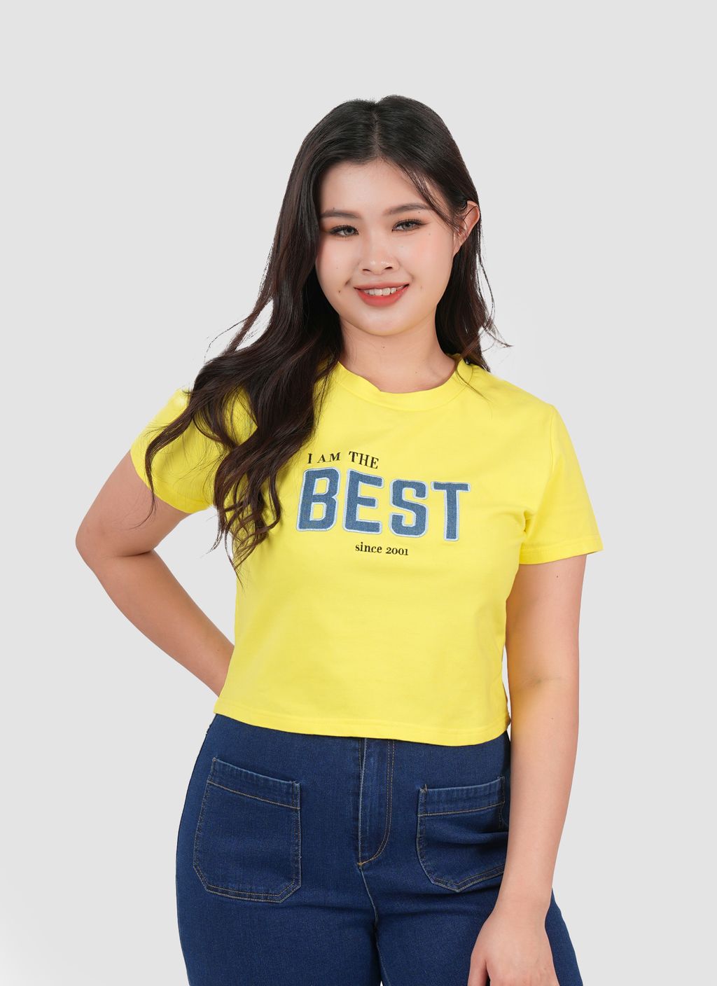 Plus Size Trendy Embroidered Patch Top