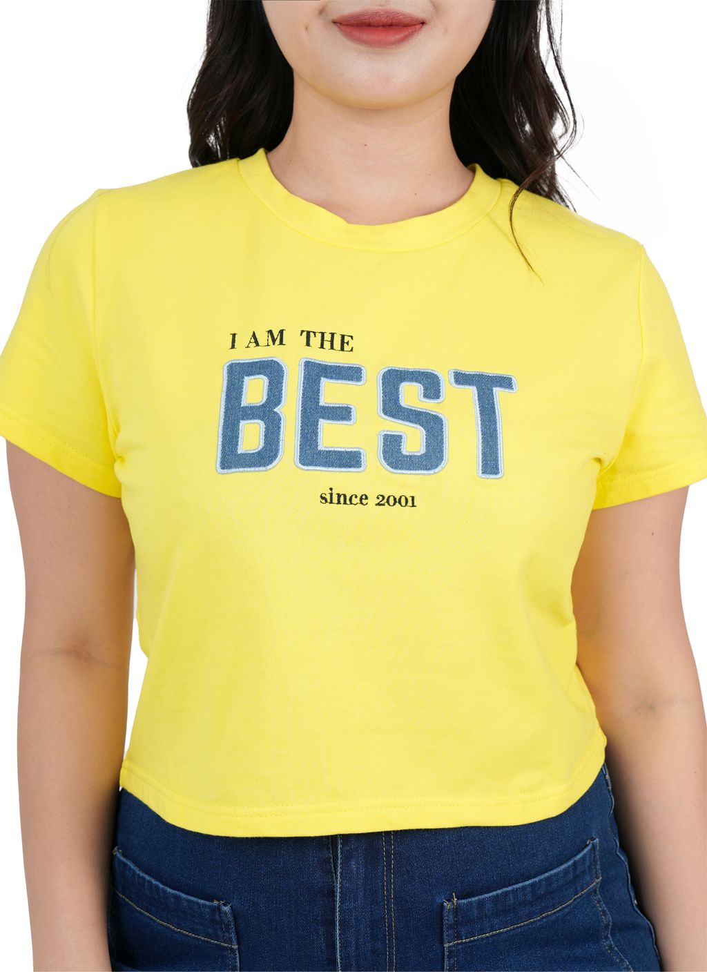 Plus Size Trendy Embroidered Patch Top