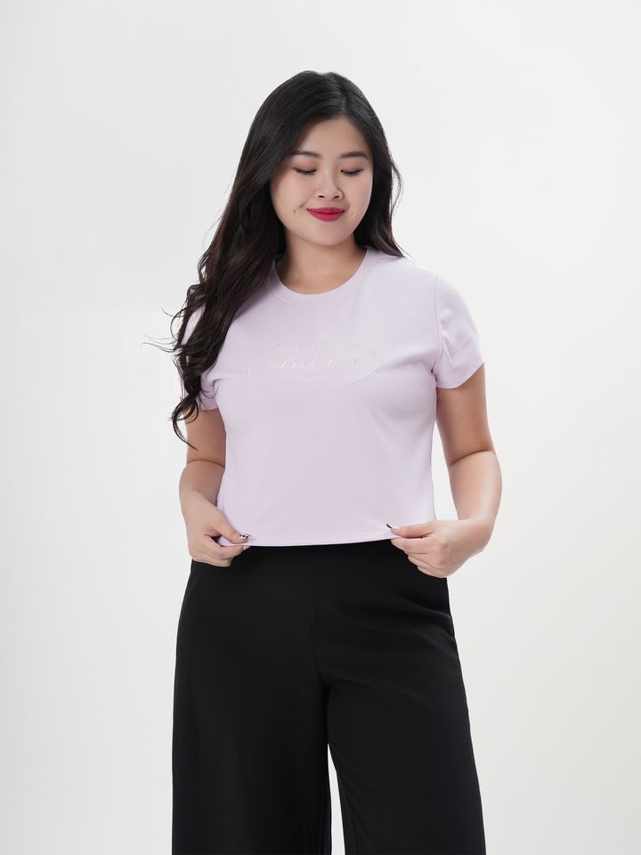 Plus-size elegant top with a clean silhouette and dreamy simplicity.