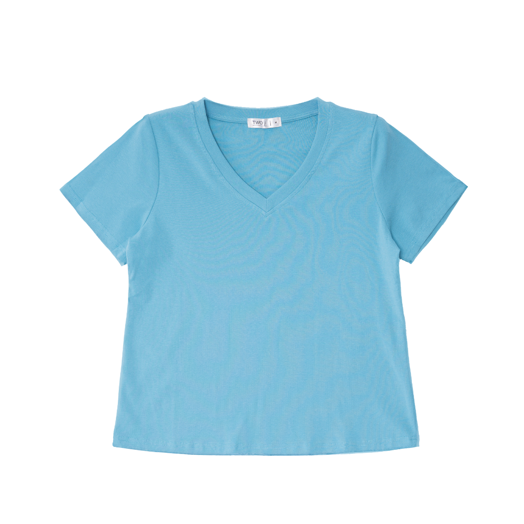 Lightweight plus-size V-neck T-shirt that feels soft and fits just right.