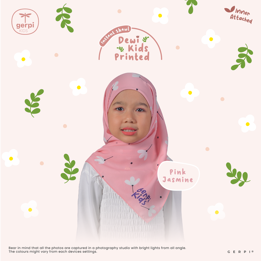 Gerpi Kids-Dewi Kids Printed Pink Jasmine