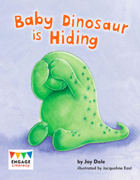 baby dinosaur is hiding