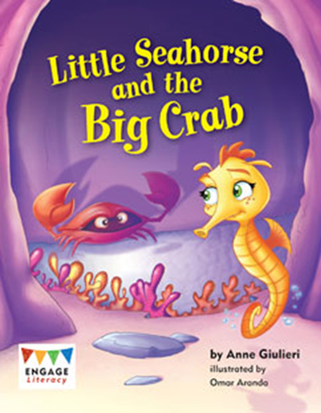 little sea horse and the big crab