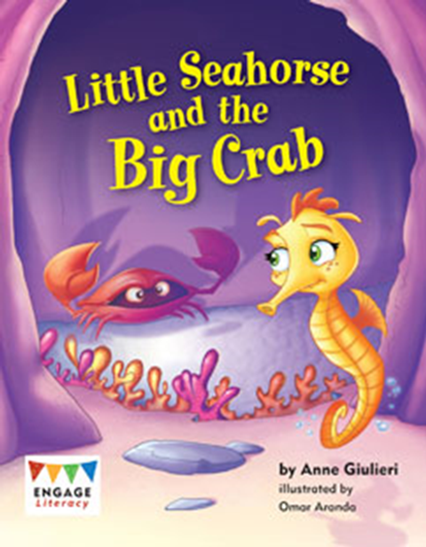 little sea horse and the big crab