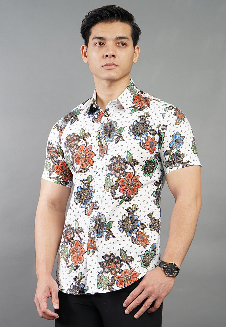 SHORT SLEEVE SHIRT  BATIK  UASSB119 021 WHITE BATIK  HOUSE MY