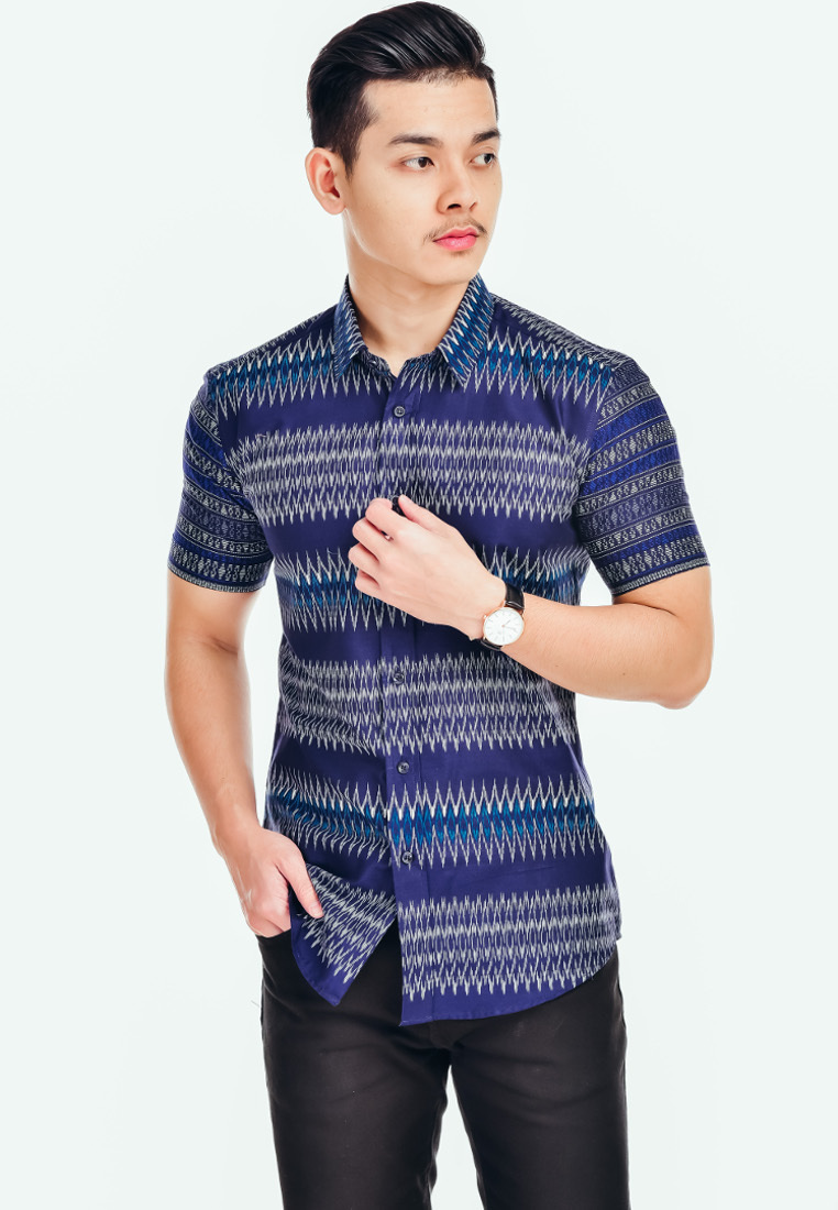 Kemeja Navy Blue - Kumpulan Model Kemeja