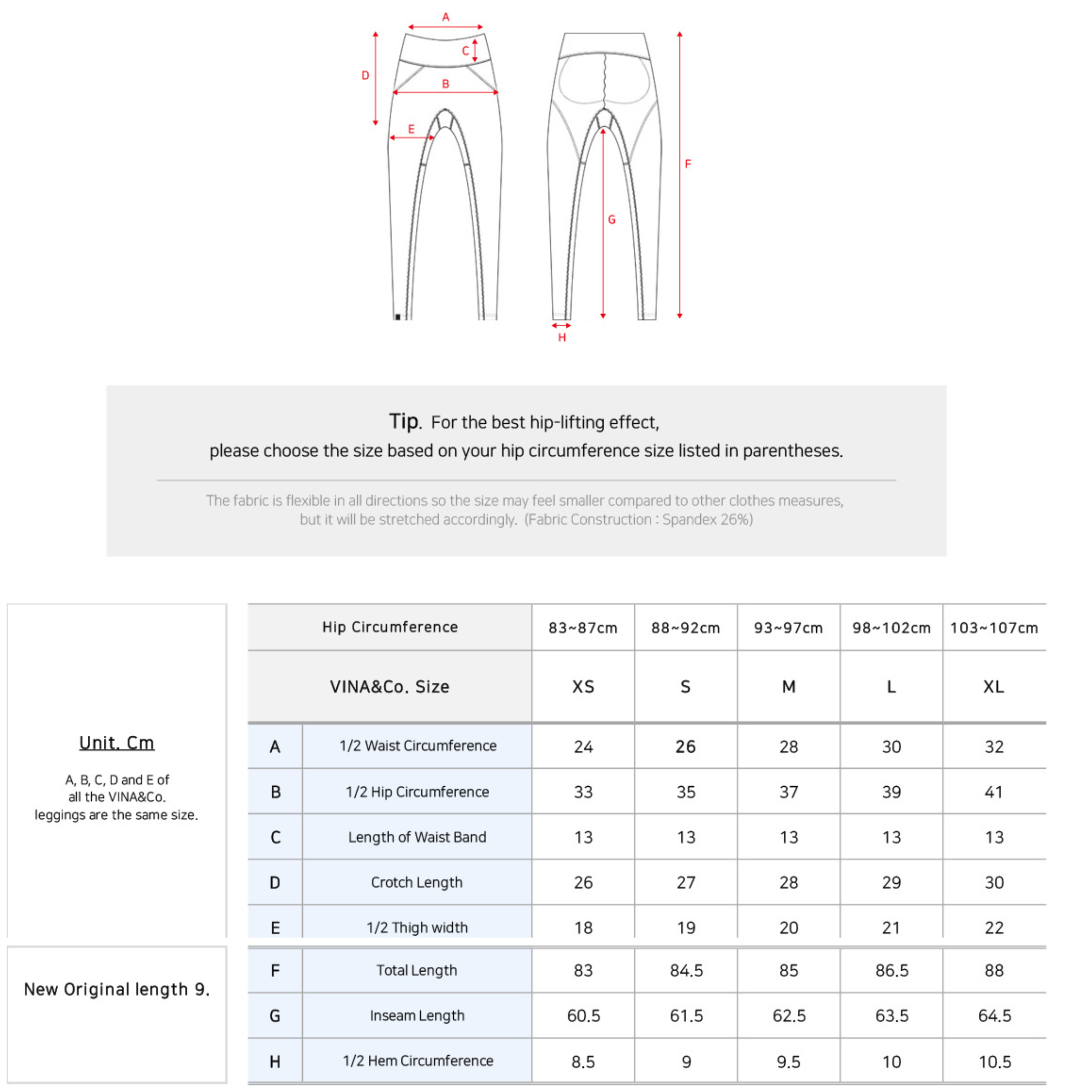size chart length 9 size chart length 9
