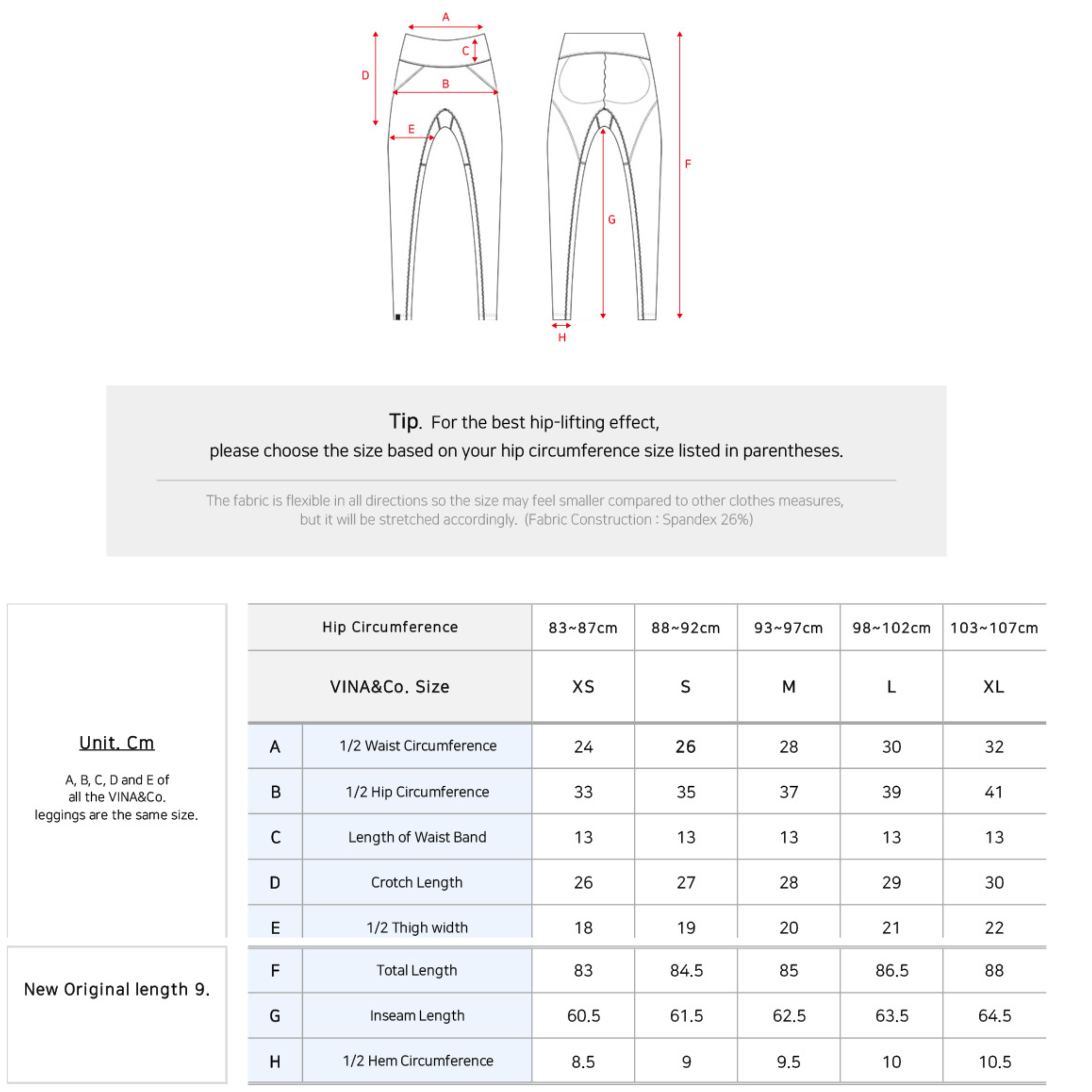 size chart length 9