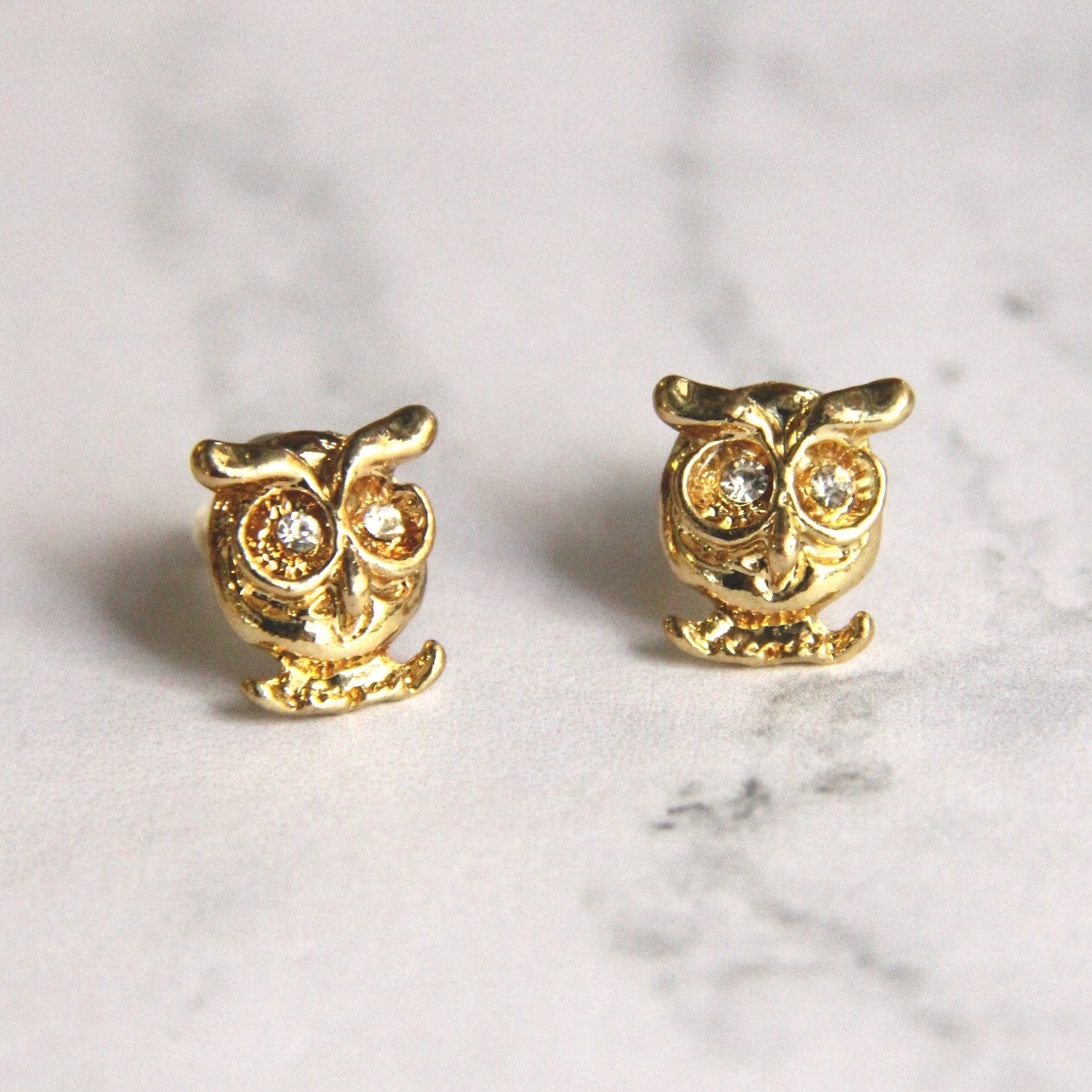 Golden Owl Stud Earrings Golden Owl Stud Earrings