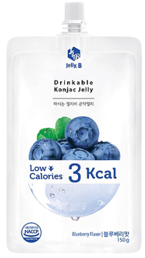 Korea JELLY.B Drinkable Blueberry Konjac Jelly (150ml) - Healthy Low Calories Diet Supplement Drinks 韩国 JELLY.B 蓝莓口味 低卡代餐纤维 果冻 饮料