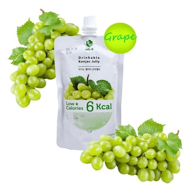 Korea JELLY.B Drinkable Grape Konjac Jelly (150ml) - Healthy Low Calories Diet Supplement Drinks 韩国 JELLY.B 葡萄口味 低卡代餐纤维 果冻 饮料