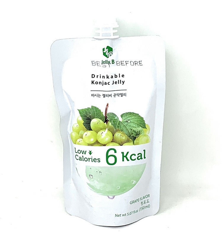 Korea JELLY.B Drinkable Grape Konjac Jelly (10x150ml - 1Box) - Healthy Low Calories Diet Supplement Drinks 韩国 JELLY.B 葡萄口味 低卡代餐纤维 果冻 饮料