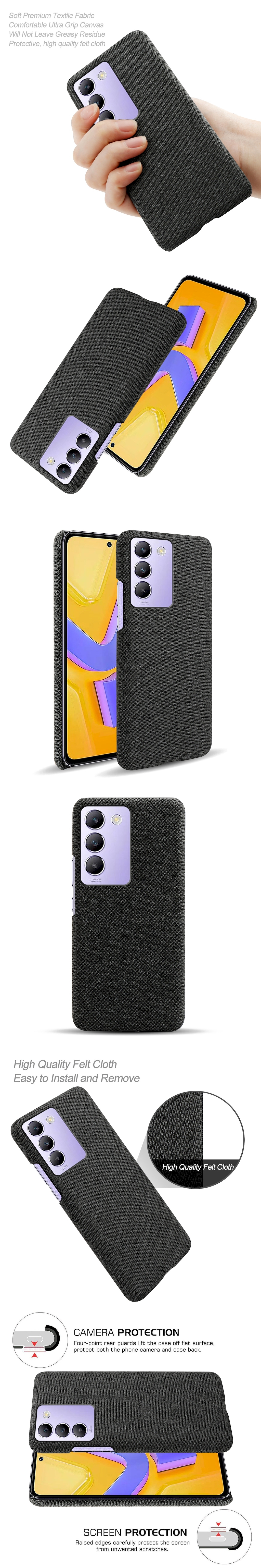 Vivo X70 Pro X70 皮革保護殼(PLAIN) - 尼龍布紋素色背蓋日式簡約手機殼保護套手機套
