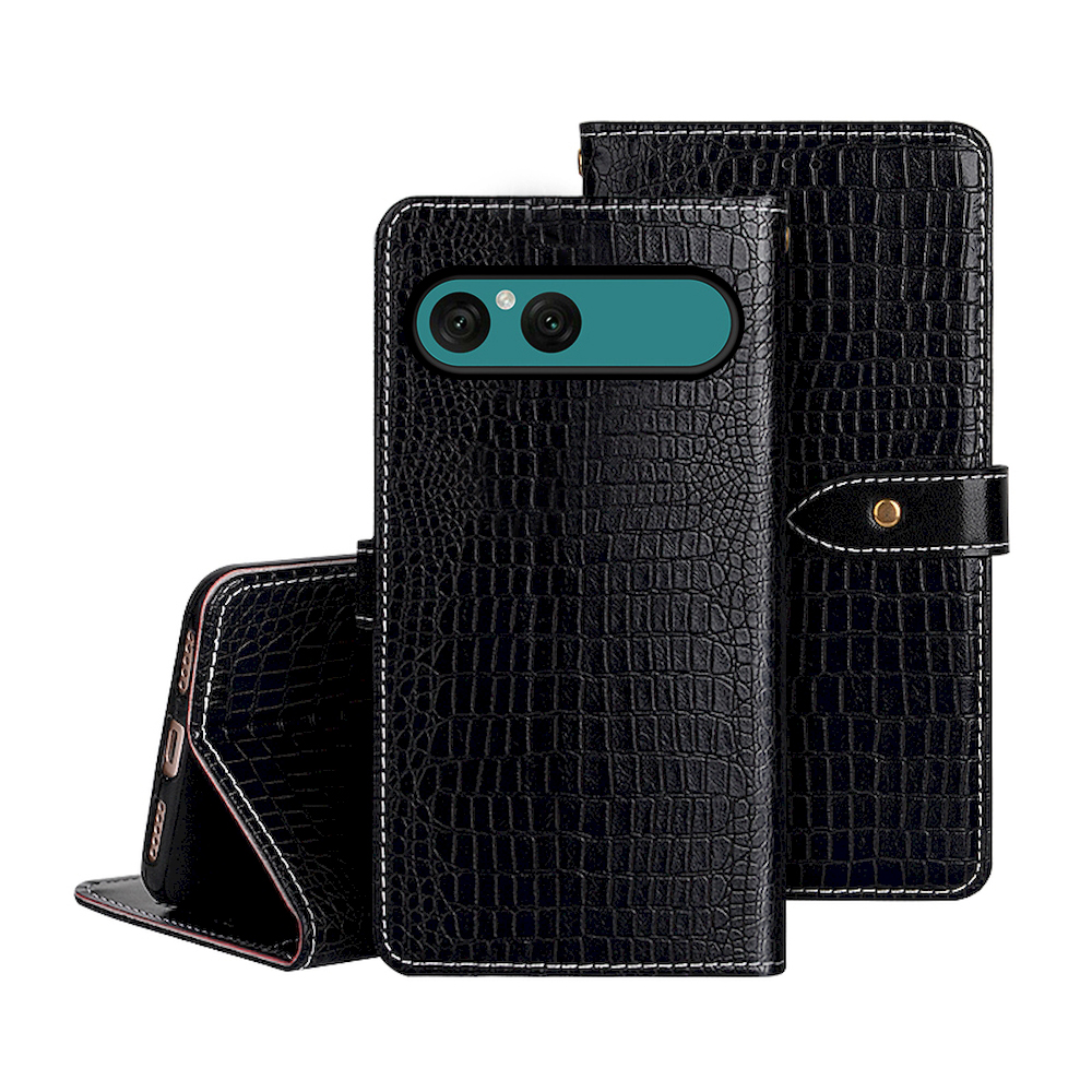 首圖02.jpg Sony Xperia 1 iii 3代 皮革保護套(BUCKLE) - 鱷魚紋磁扣帶左右翻蓋皮套