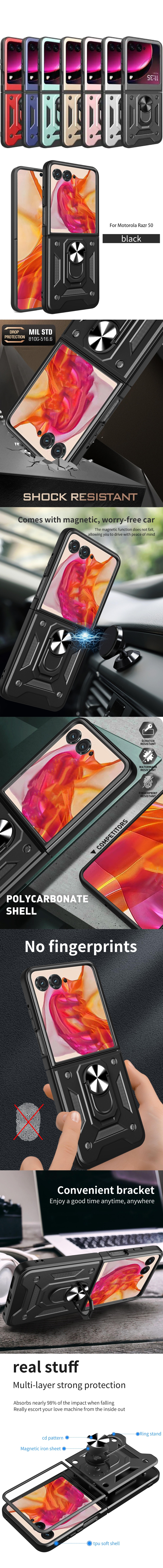 雙層保護殼(INCLUSIVE) - 雙層防撞軟殼+硬殼防摔殼支架手機殼保護套