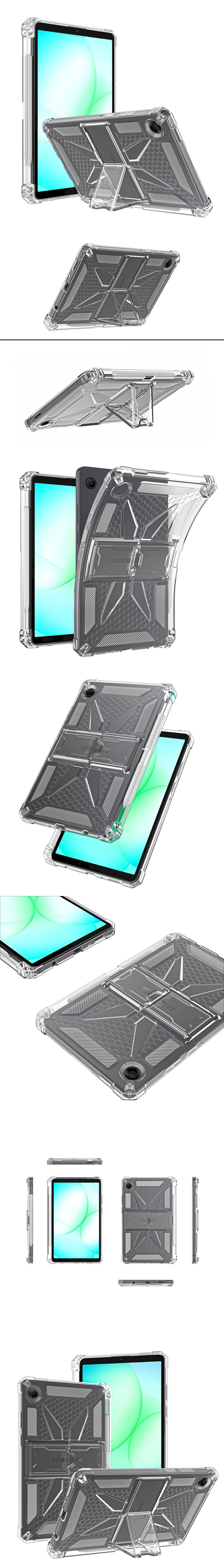 560-Tab-雙層抗震防摔二合一軟硬殼鎧甲盾支架背蓋平板殼