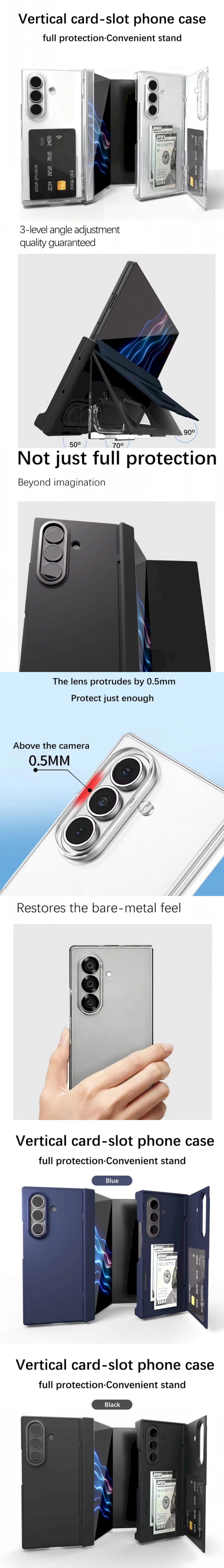 Samsung Galaxy Z Fold 3 5G 皮革保護殼(PLAIN) - 真皮荔枝紋折疊手機殼手機套保護套背蓋支架皮套保護殼