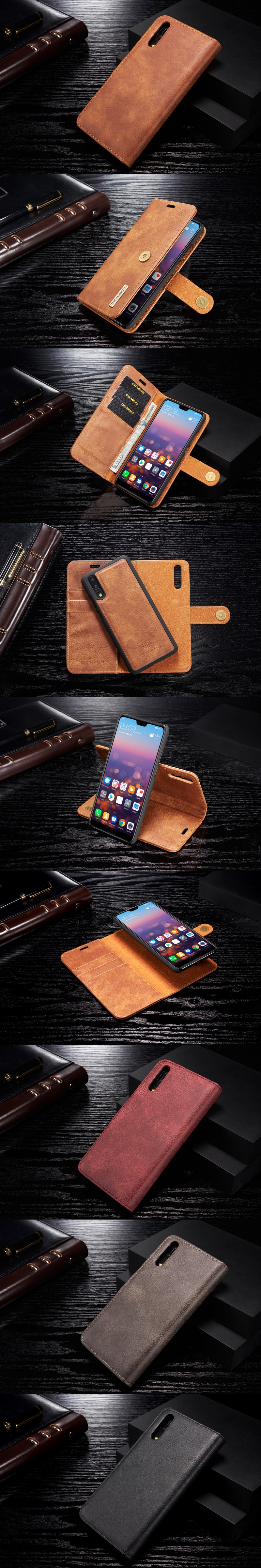 499-Huawei-分離二合一翻蓋書本皮套磁吸固定手機套手機殼背蓋