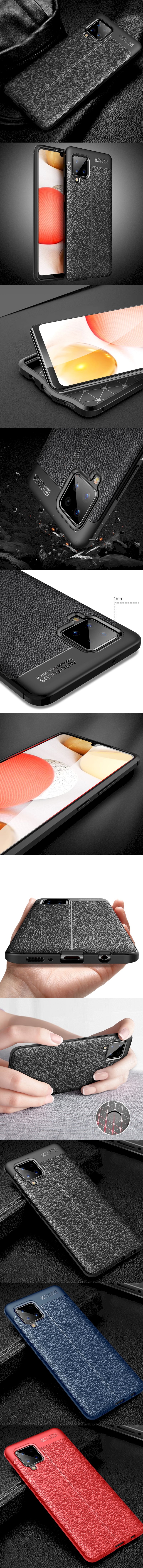 285-Samsung-皮革紋造型超薄全包手機殼背蓋(A42 5G)