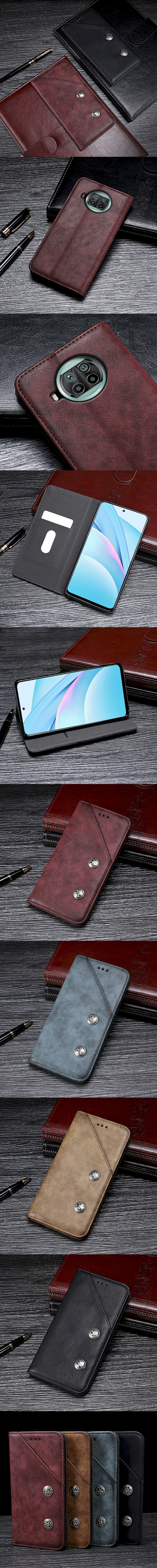 370-小米-復古隱藏微磁扣設計翻蓋式皮套(小米10T Lite 5G)