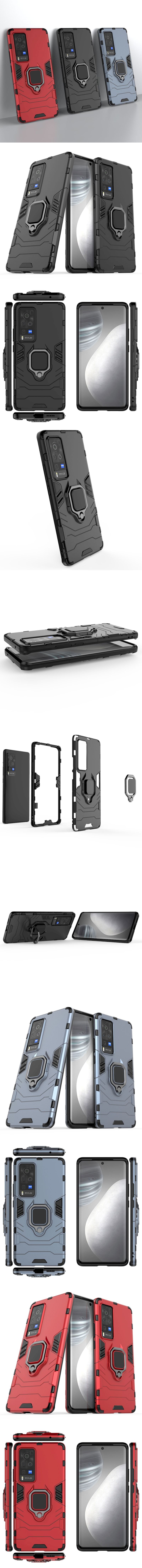 275-Vivo-雙層抗震TPU+PC軟硬殼全包式指環支架手機殼背蓋(X50 Pro)