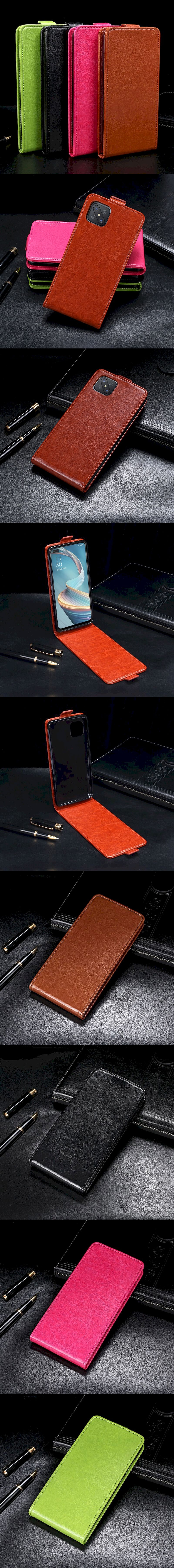 299 油蠟紋通用上下翻.jpg 299-OPPO-扣帶上下翻皮套(Reno 4Z 5G)