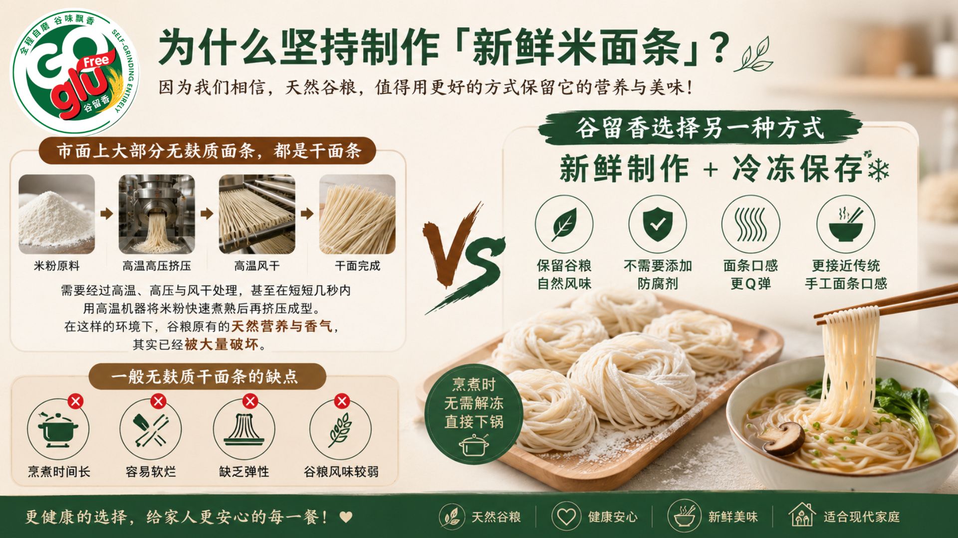 为什么坚持做新鲜米面条