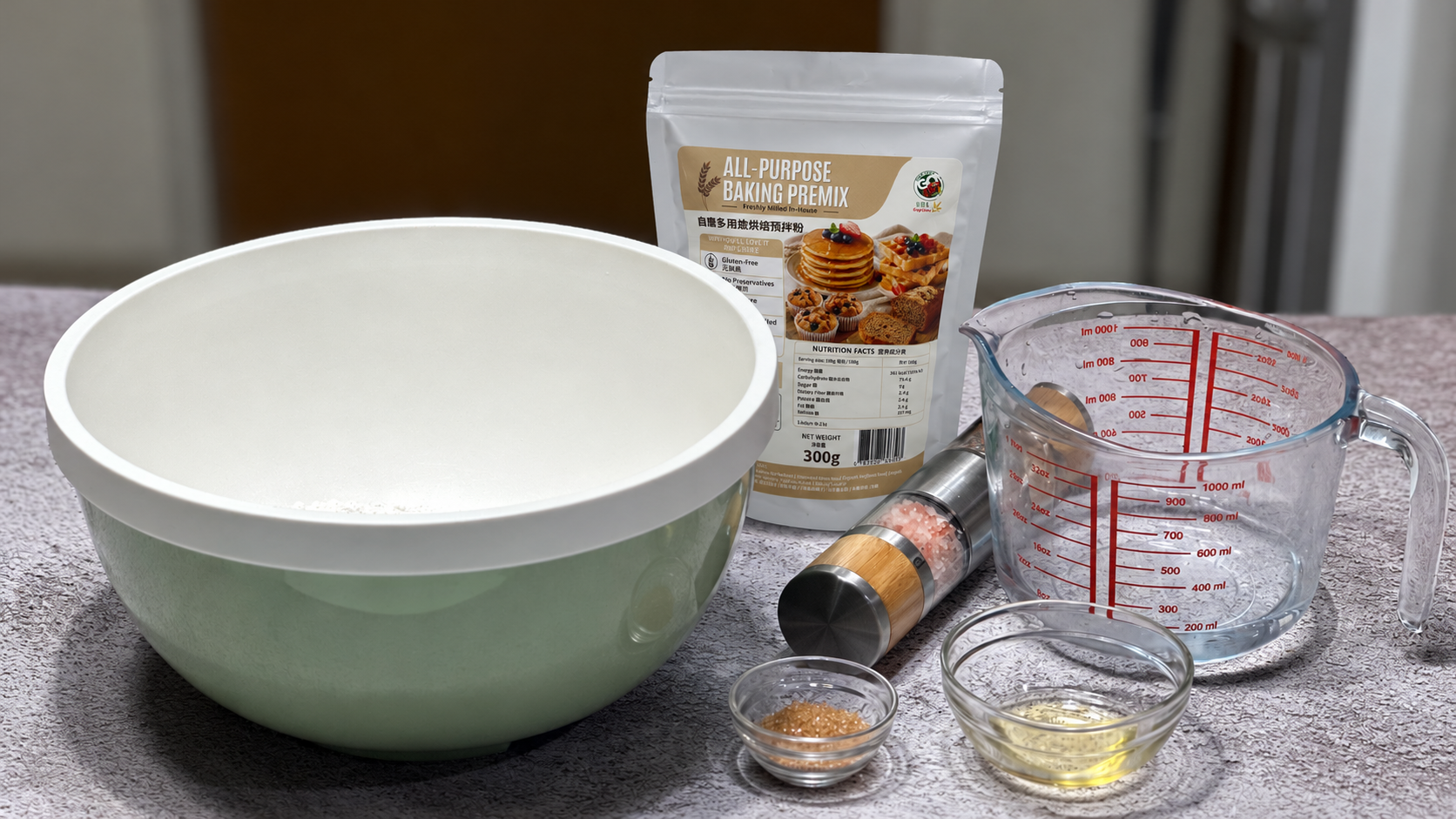 Goglufree Baking Premix Behind the Mixing Bowl