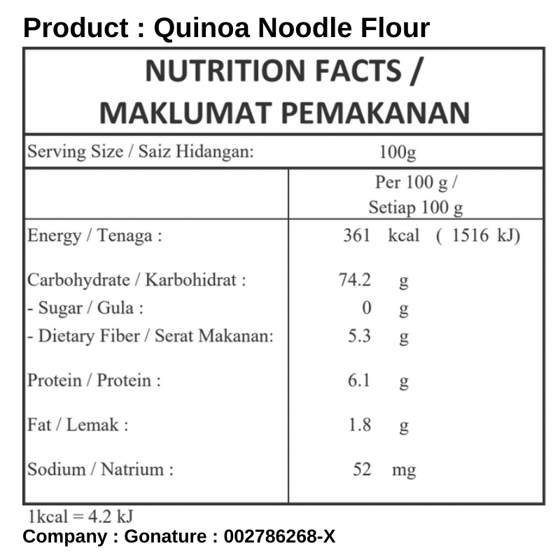 Nutriton Fact -Quinoa Noodle.png