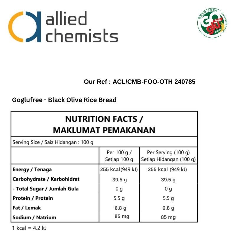 黑橄榄米面包-nutrition