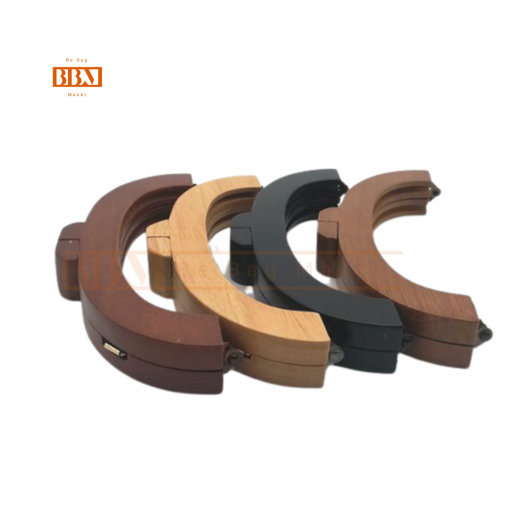 Half Round Wooden Frame 20cm 144 BeBagMaker Alat jahitan Beg