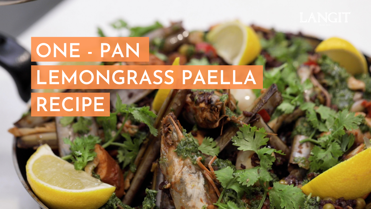 One-Pan Lemongrass Paella Recipe with Beras Rumie