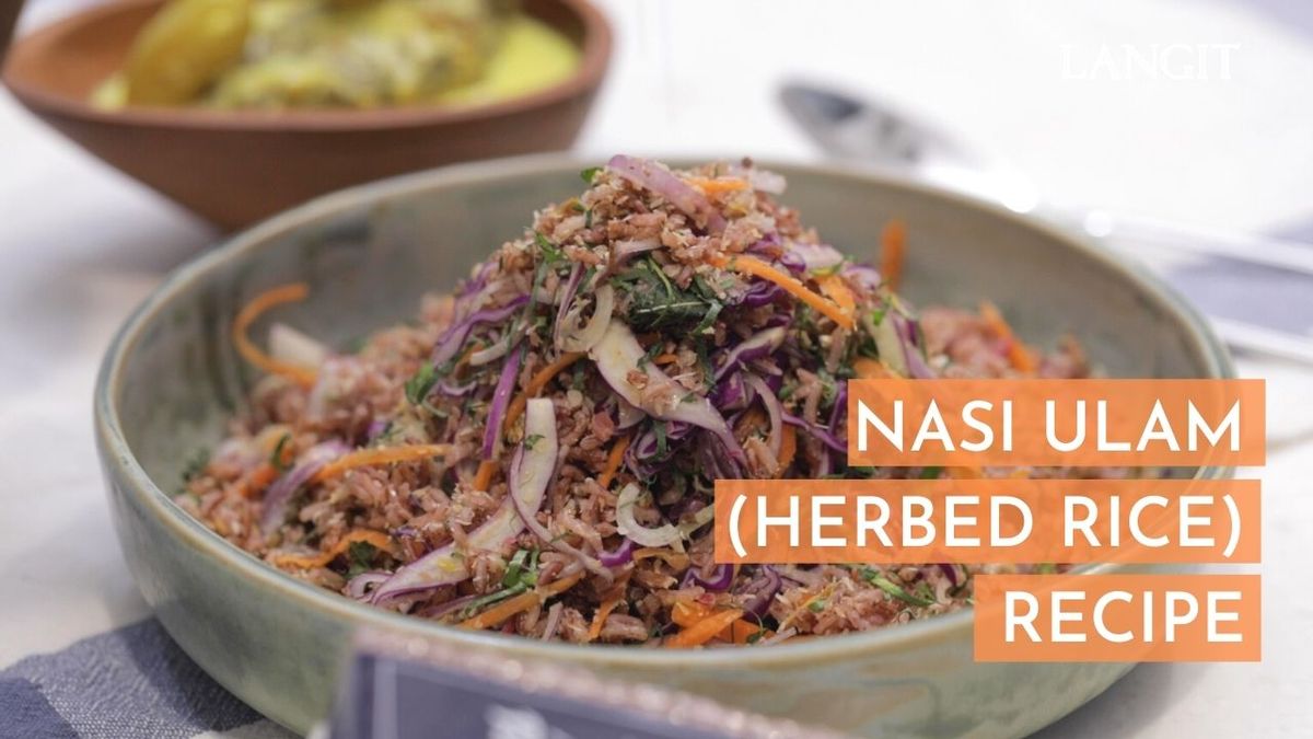 Nasi Ulam, Herbed Rice Recipe with Beras Sia'