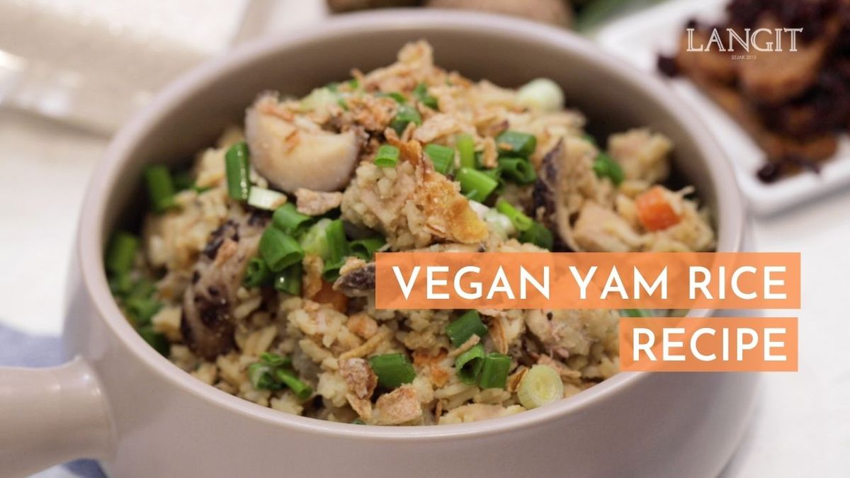 Vegan Yam Rice Recipe with Beras Salleh