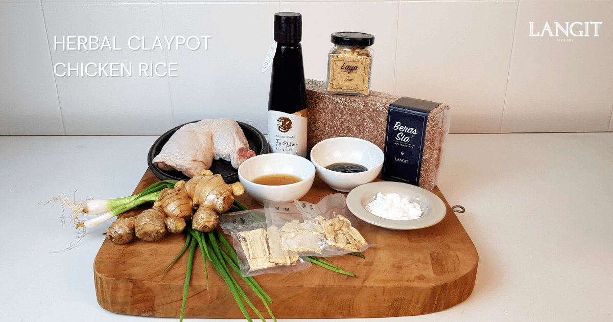 Herbal Claypot Chicken Rice Recipe (with Beras Sia')