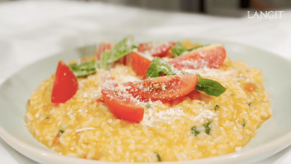 Tomato & Basil Risotto with Beras Adan