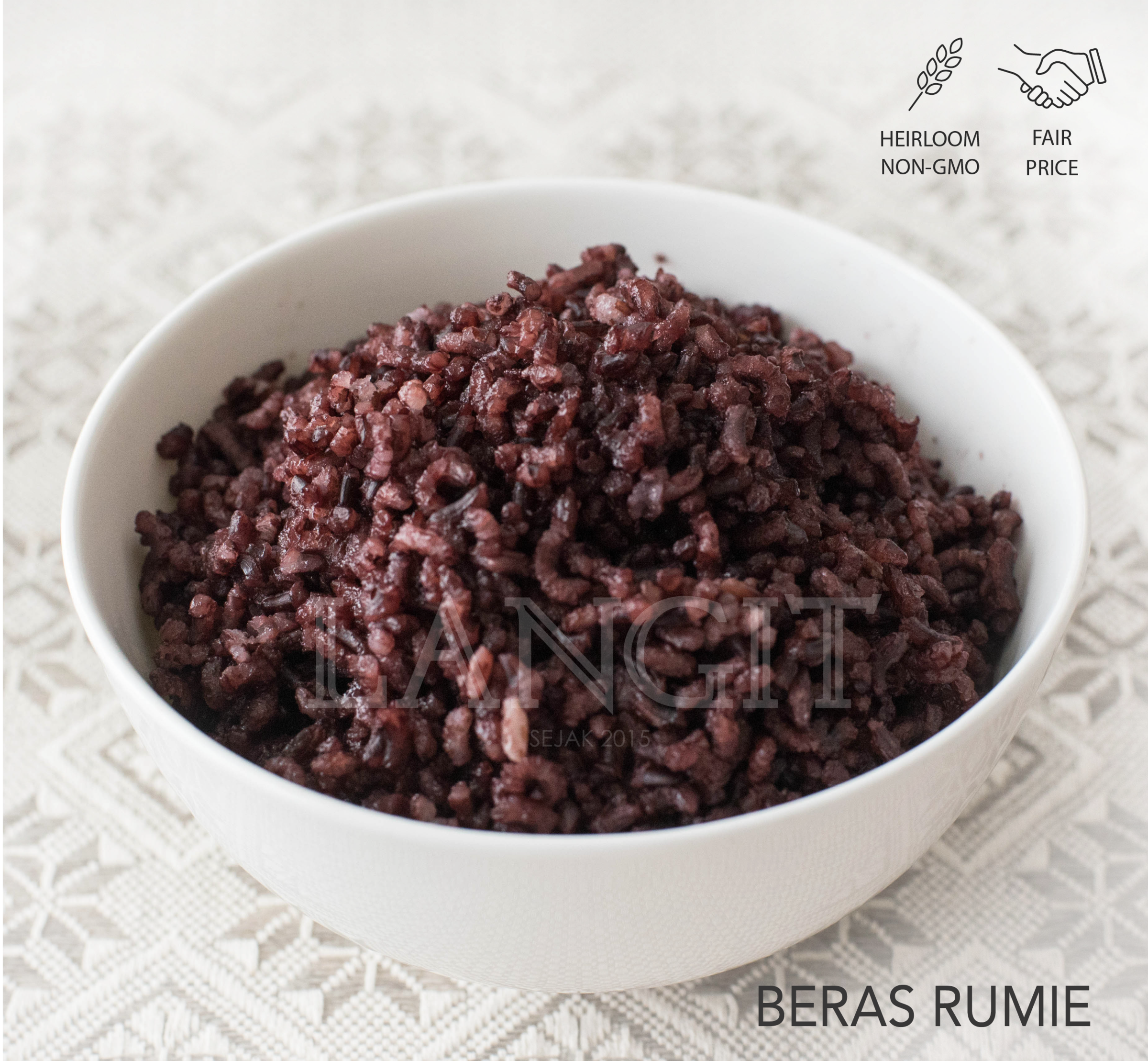 langit collective beras rumie black rice