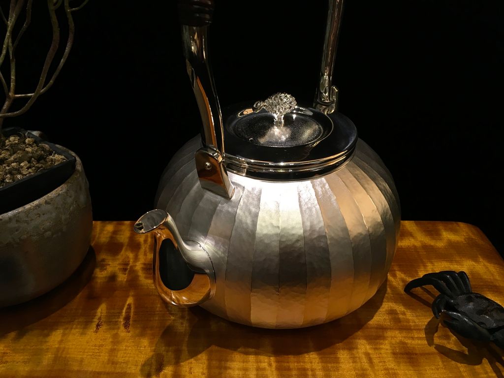 🎉🎉🎉日本🇯🇵金工師大淵光則《立筋紋》純銀湯沸– 樸居藝坊日本茶道具
