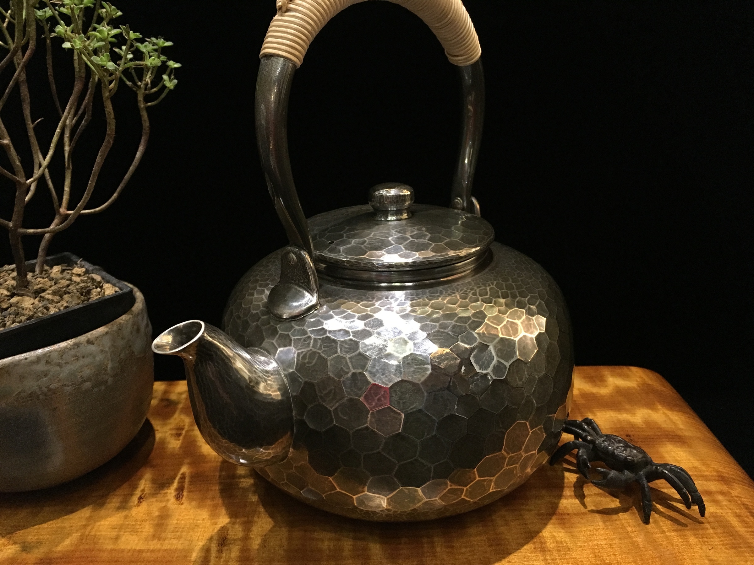 金工師：名人造 砲口磨肌丸形 銅耳葛堤手 純銀