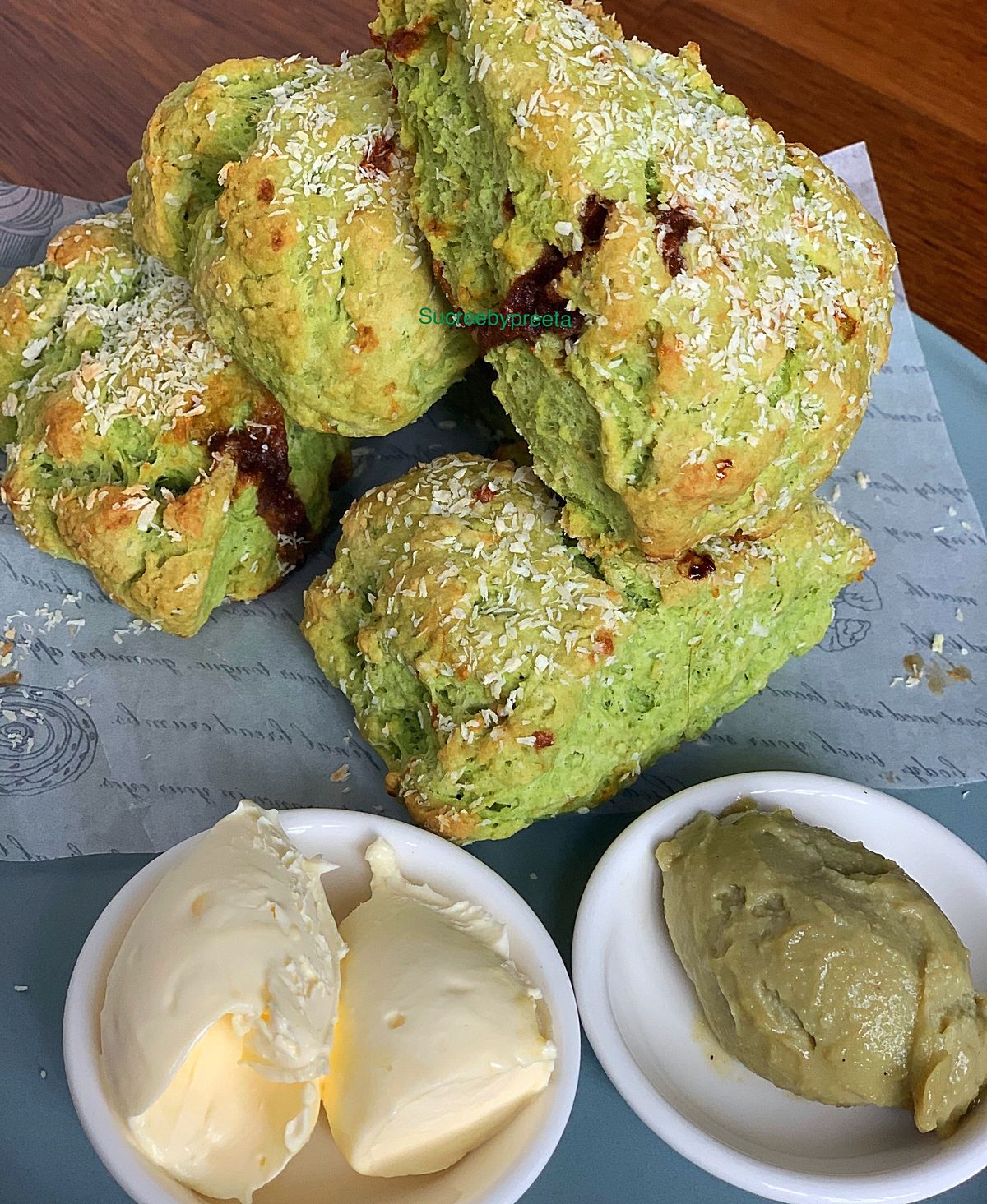 Pandan Scones