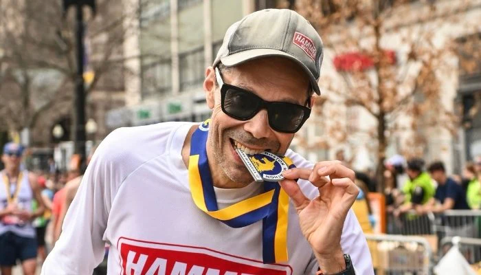 Hammer Athlete biting down on Marathon Metal