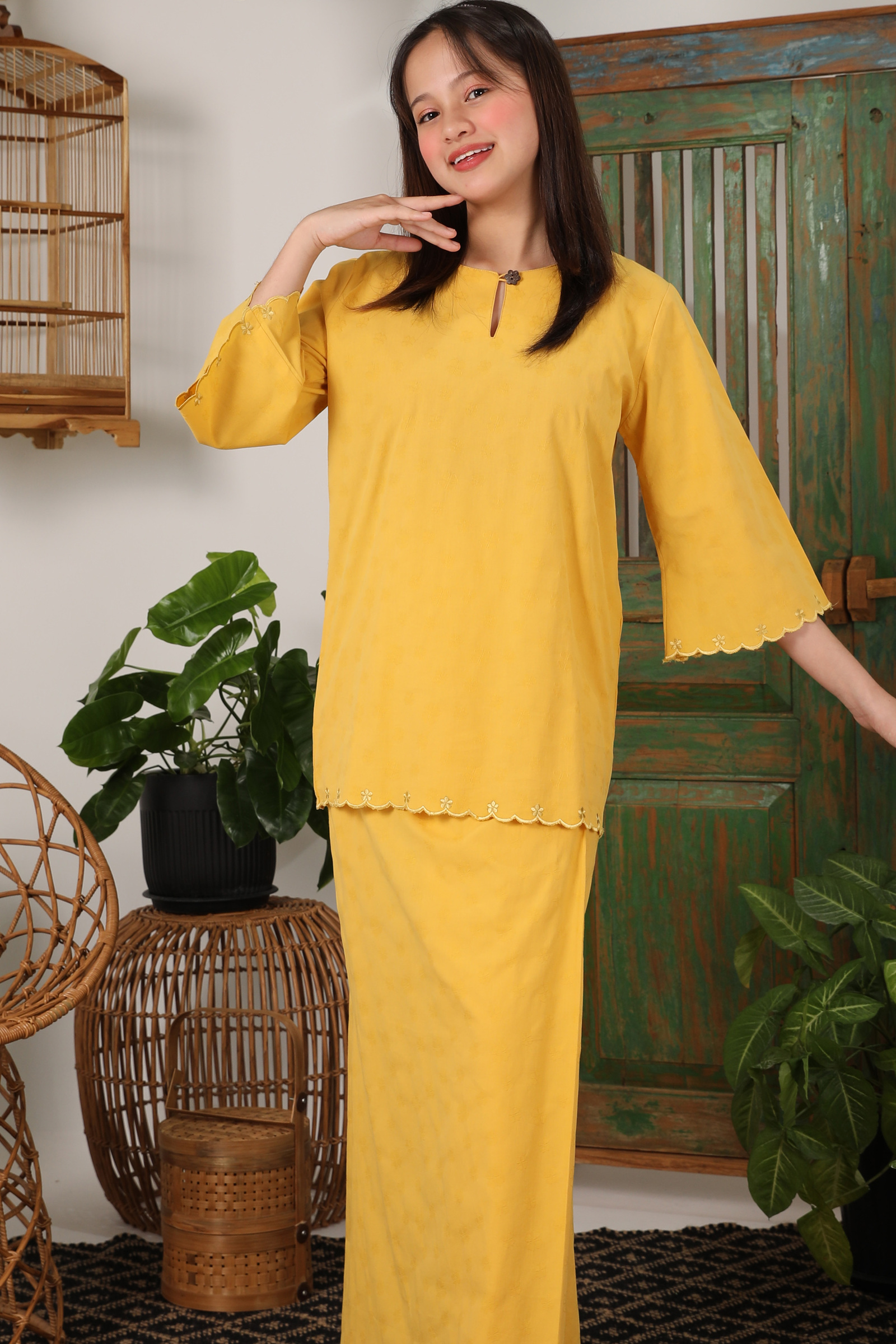 GIRL KURUNG JIWA YELLOW HALF ZOOM