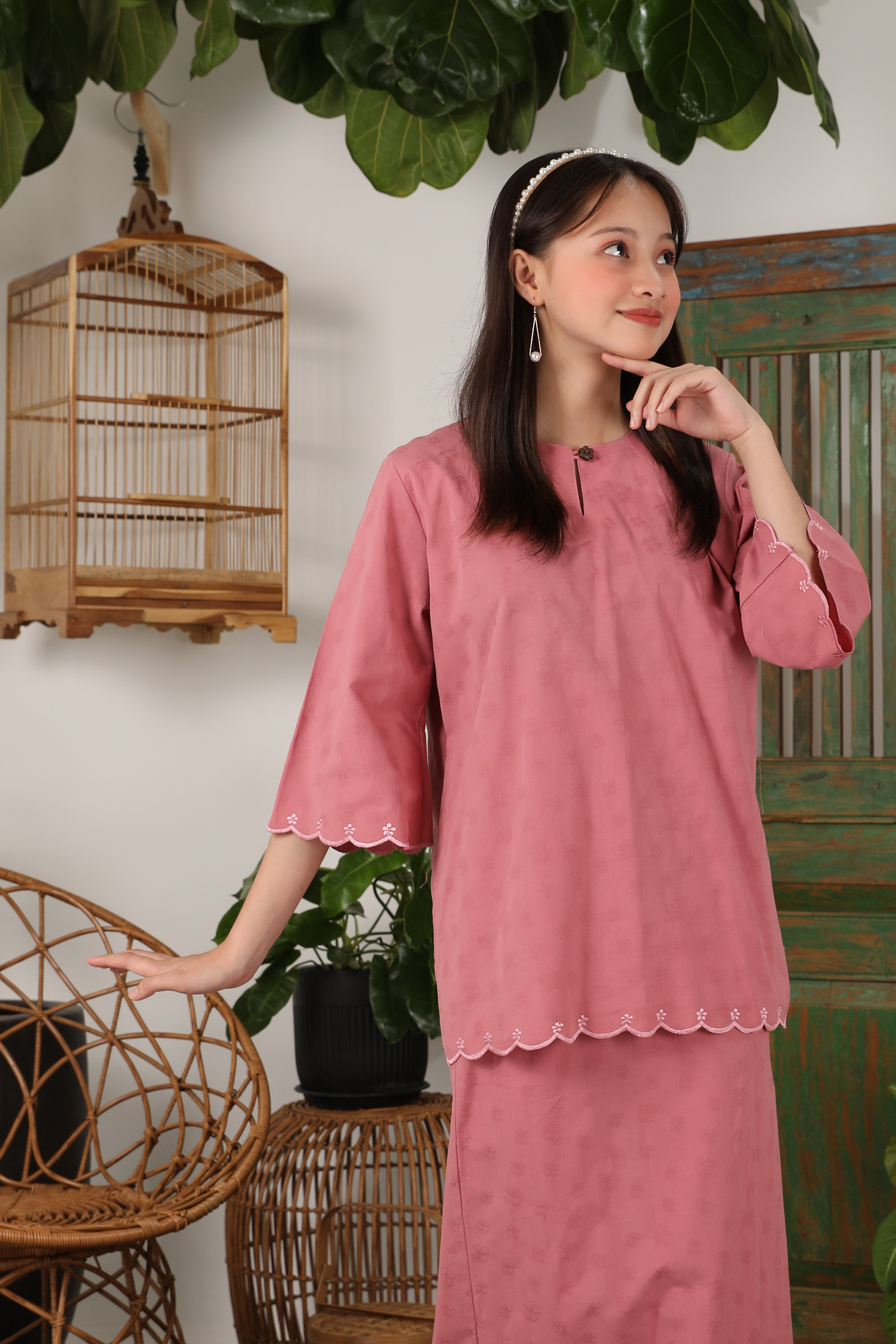 GIRL KURUNG JIWA SALMON PINK HALF ZOOM