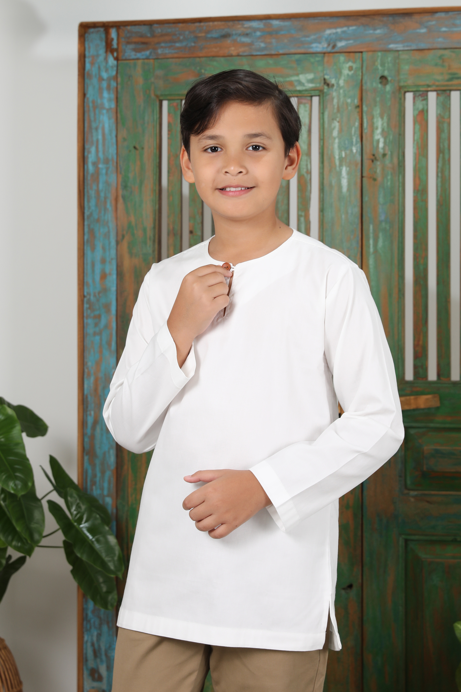 BOY KURTA WHITE PLAIN 1