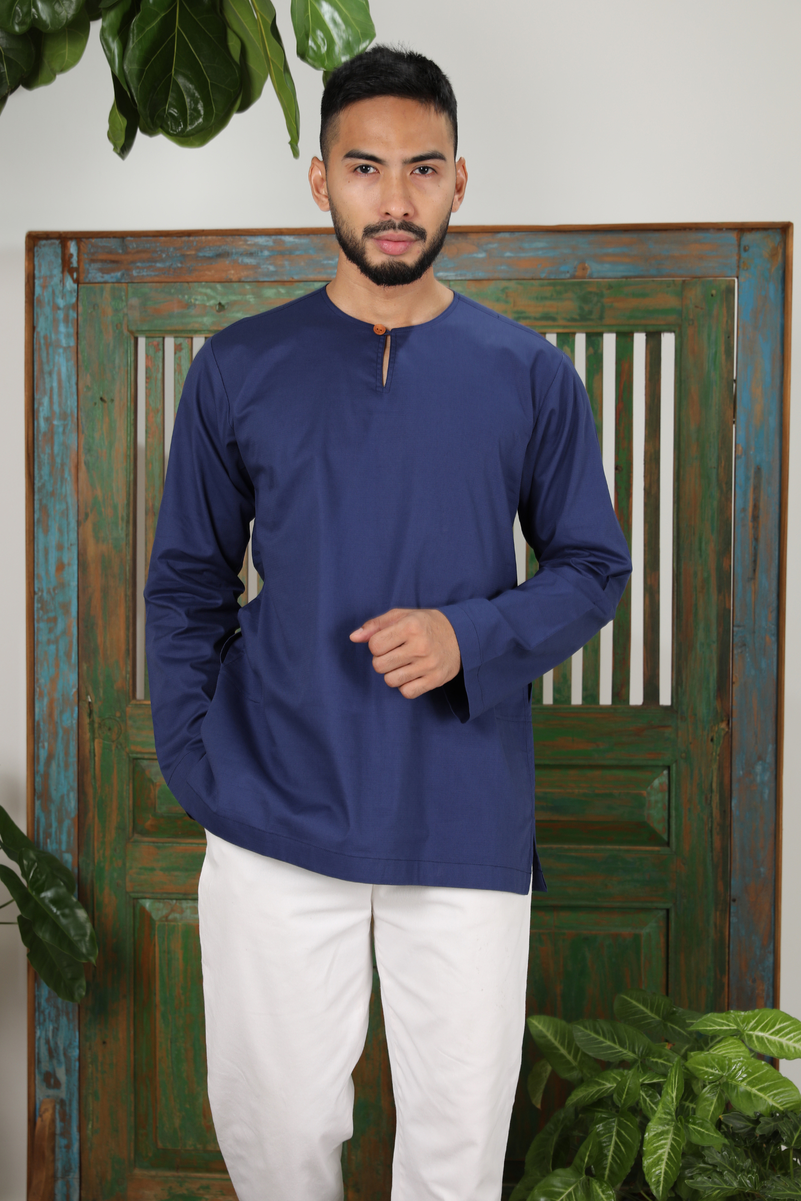 MEN KURTA DARK BLUE 1