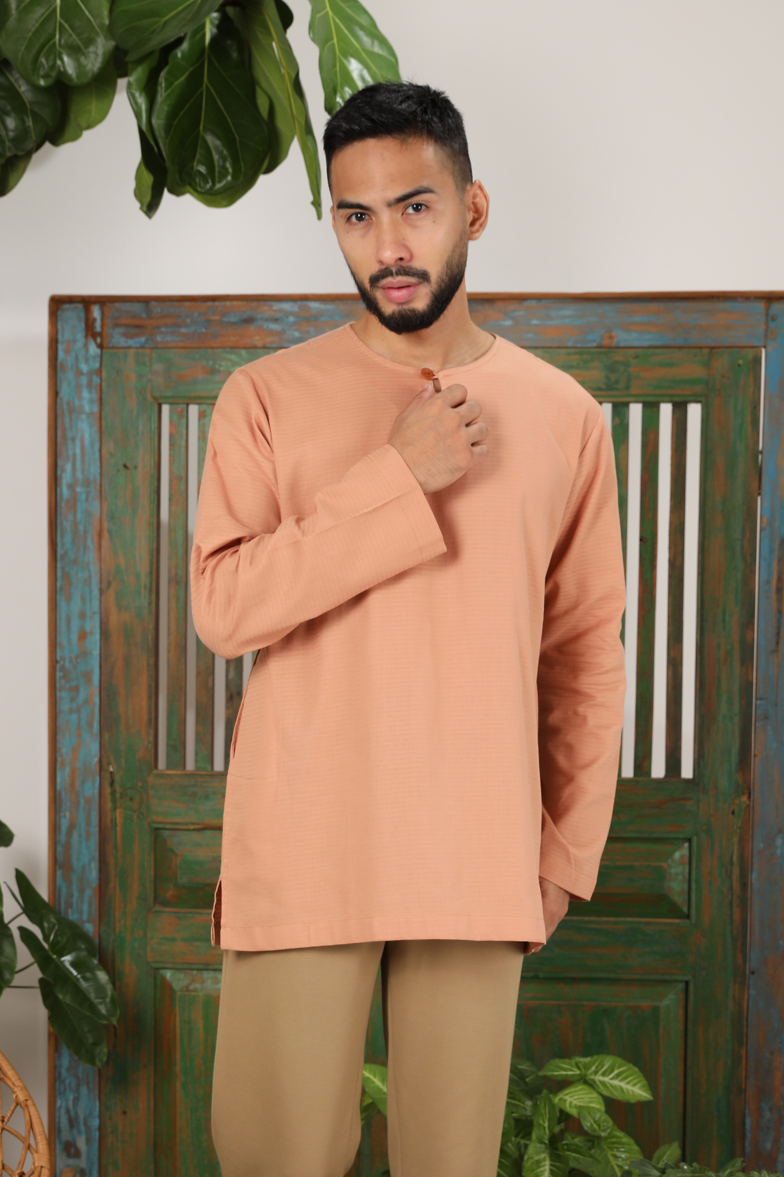 MEN KURTA ORANGE 1